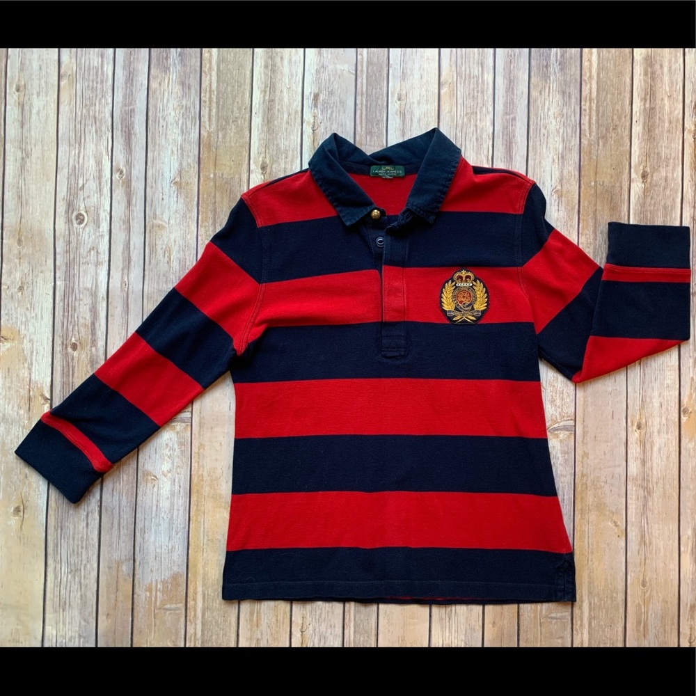 Ralph Lauren long sleeve 1/4 button up rugby polo